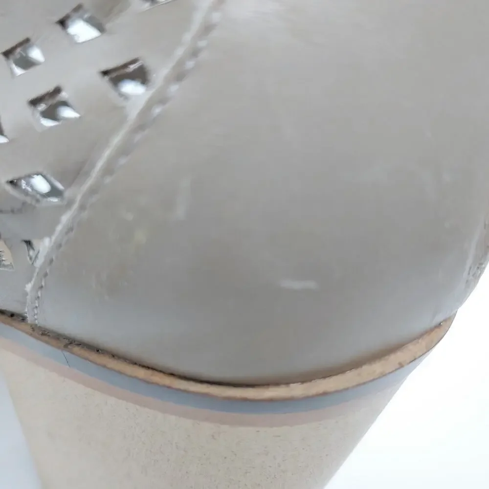 Kelsi Dagger Leather Taupe Gray Kyoto Shooties Sz 8